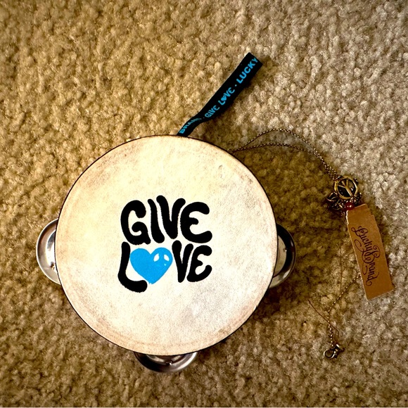 “GIVE LOVE” Tamborine (NEW) - Picture 3 of 5